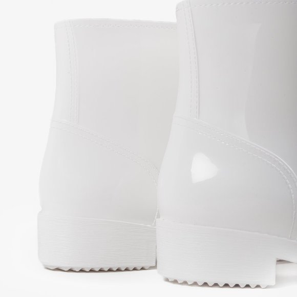 JW Anderson White Rubber Chain Embellished Ankle Boots - Picture 8 of 10